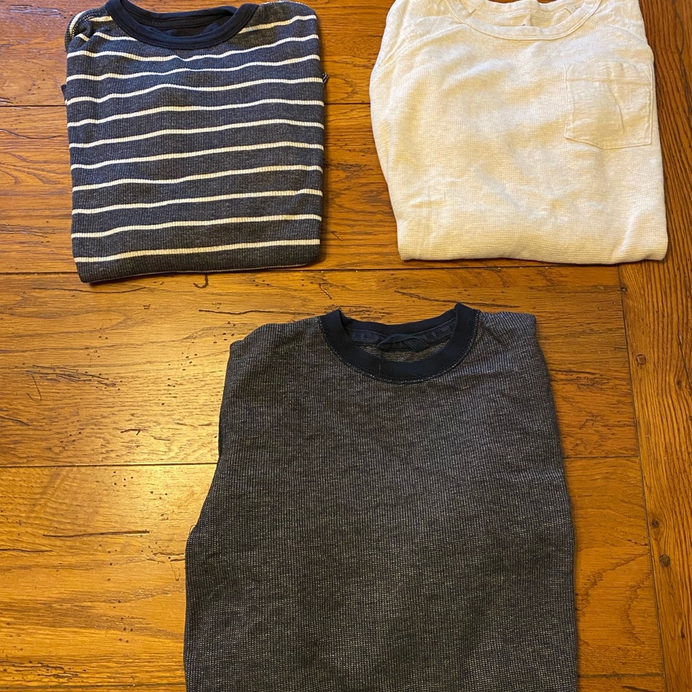 Boys size 10/12 thermal waffle weave long sleeved shirt lot
